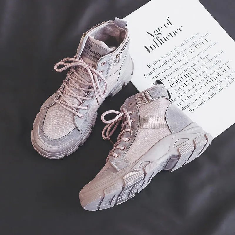 High ankle boots.